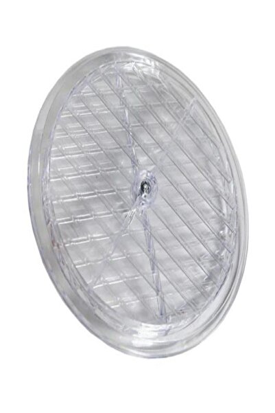 abnturk 2 Set Şeffaf Doğalgaz Havalandırma Cam Menfez Kapağı Çap 18 Cm 2 Penc...