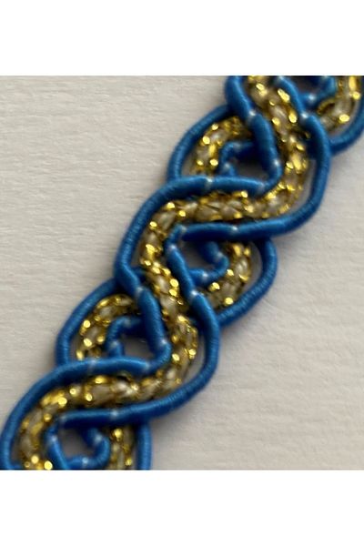 Öztürk Seam Sealer Decorative Ribbon Yellow Glitter. 13mmx5meter. Blue.