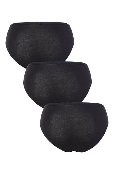 Blackspade Black Spade 1575 Essential Pachet de 3 chiloți de damă negri