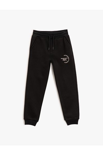 Koton Detailní potisk tepláků Jogger s kravatou v pase