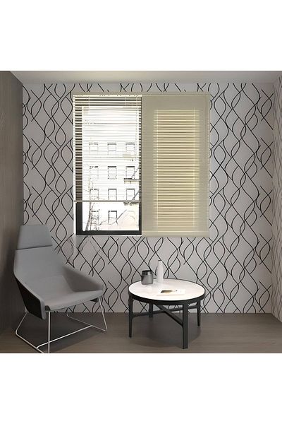 sanper Cream Aluminum Blinds Curtain (25 mm)