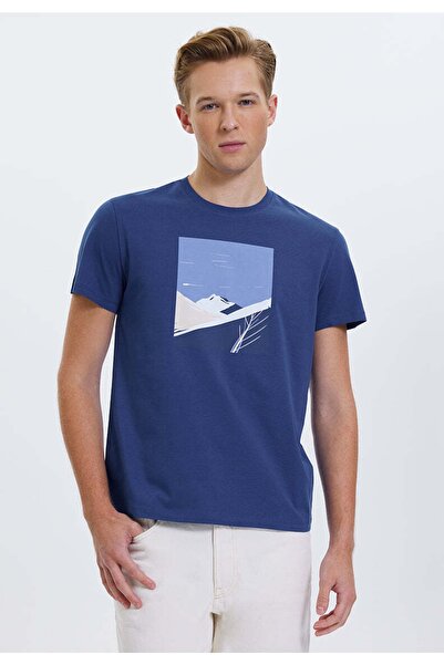 WESTMARK LONDON Ανδρικό μπλουζάκι με τύπωμα από 100% βαμβάκι Better Cotton με λαιμόκοψη Wmwınter Path Tee