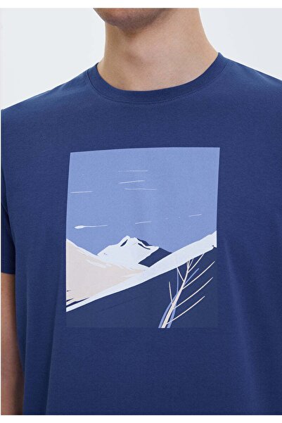 WESTMARK LONDON Ανδρικό μπλουζάκι με τύπωμα από 100% βαμβάκι Better Cotton με λαιμόκοψη Wmwınter Path Tee