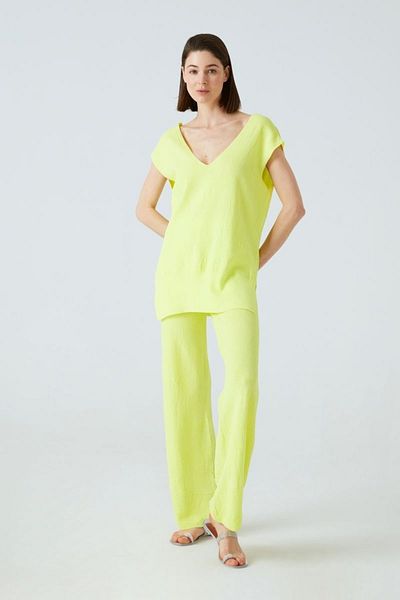 JOIN US Palazzo-Hose mit Palmblattmuster