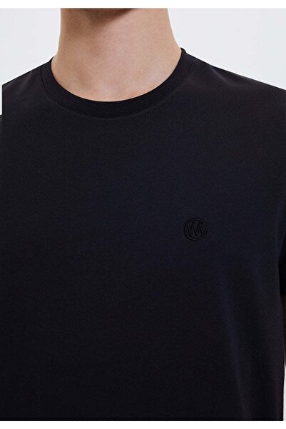 WESTMARK LONDON Μαύρο ανδρικό μπλουζάκι με λαιμόκοψη από βαμβάκι Regular Fit -vital