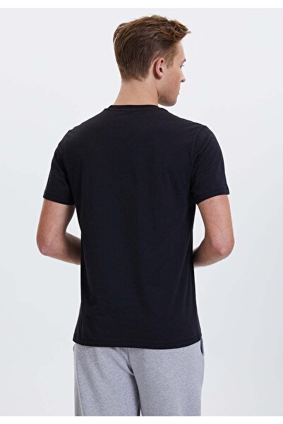 WESTMARK LONDON Μαύρο ανδρικό μπλουζάκι με λαιμόκοψη από βαμβάκι Regular Fit -vital