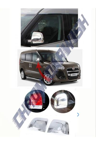darwish Fiat Doblo Ayna Kapağı Krom 2 Parça 2010 + Fdak2010 Pasalanmazçelik