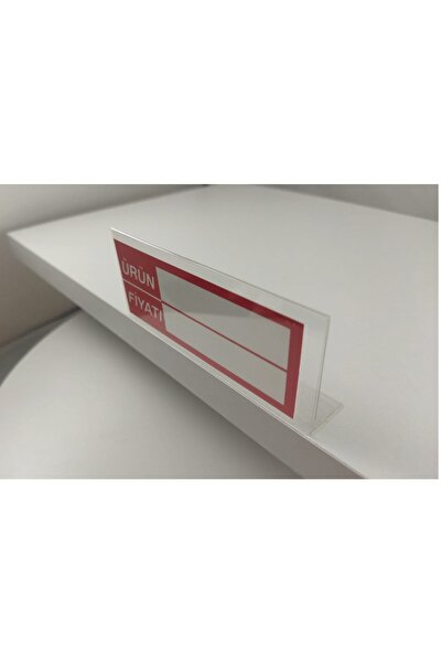 DamgaMarket Pvc Adhesive Angled Shelf Visor Price Label 4 cm X 10 cm - Pack o...