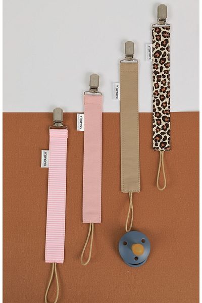 KARAMİLA Set of 4 Pacifier Straps - Baby Girl Pacifier Chain - Pacifier Holder