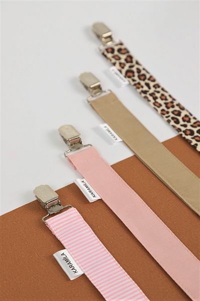 KARAMİLA Set of 4 Pacifier Straps - Baby Girl Pacifier Chain - Pacifier Holder