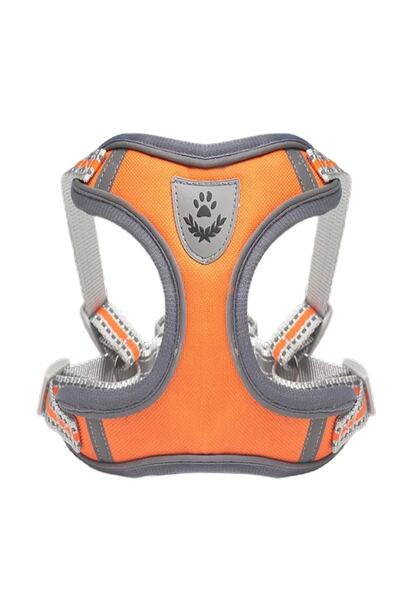 Mixpet Köpek Göğüs Tasma Armalı Gezdirmeli Medium Turuncu