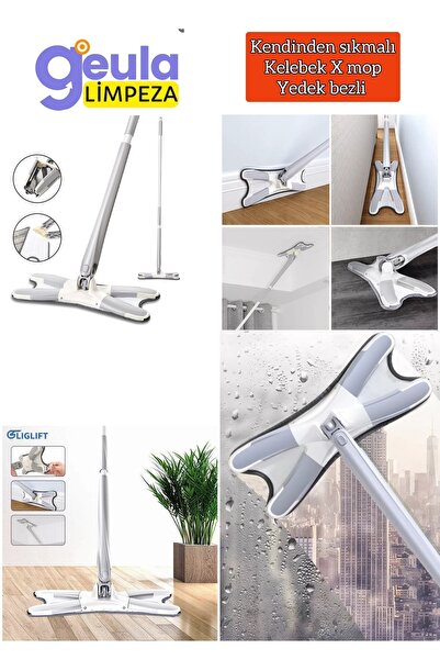 AYLA STAND 360 Derece Dönebilen Kendinden Sıkmalı X Mop