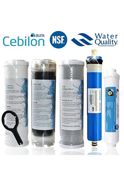 Turkuaz Su Arıtma Cihazı 5 Aşamalı Vontron Membranlı Filtre Bakım Setii