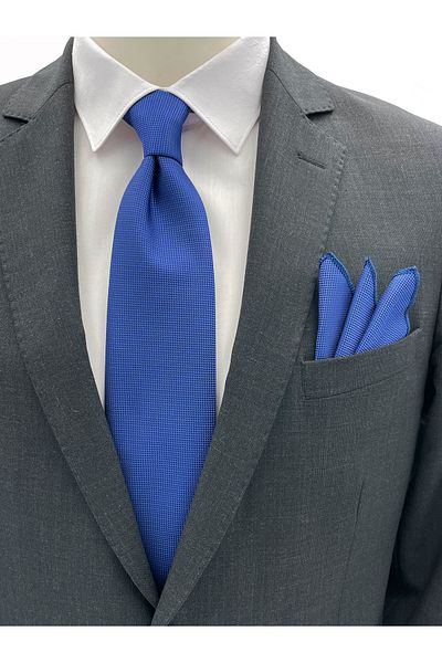 Brianze Blue Tie Handkerchief Set