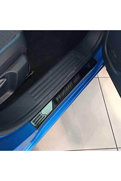 OLED GARAJ Peugeot 2008 İçin Uyumlu Kapı Eşik Nikelajı Titanyum Siyah