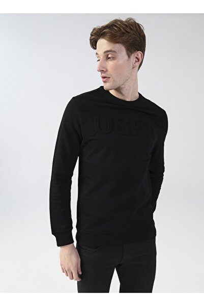 U.S. Polo Assn. Crew Neck Black Men's Sweatshirt Jellysk022