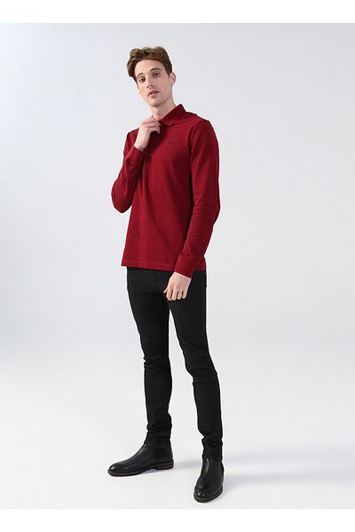U.S. Polo Assn. Hanorac pentru bărbați roșu cu gât polo Gtp01sk022