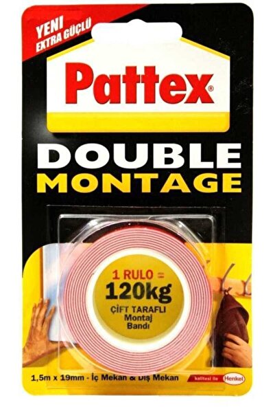 Pattex Double Montage 120 Kg Montaj Bandı 19 Mm 1,5 Metre