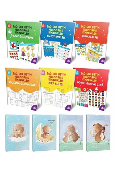 Halk Kitabevi Set de 6 cărți „Creierul Drept și Stânga” și 4 caiete-4