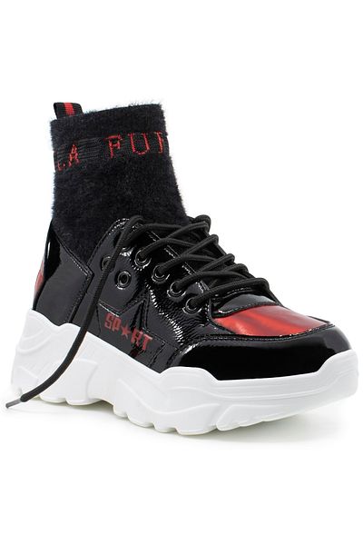 Khayt Star Waterproof Aqua Thick Heeled Cotton High Top Γυναικείες αθλητικές μπότες