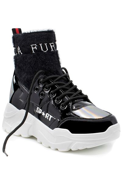 Khayt Star Waterproof Aqua Thick Heeled Cotton High Top Γυναικείες αθλητικές μπότες