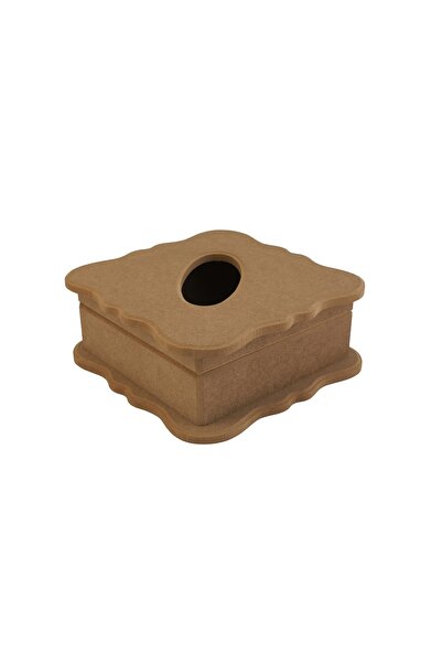 Eymen Hobi Tasarım Peçetelik Ahşap Boyanabilir Kenarları Işlemeli