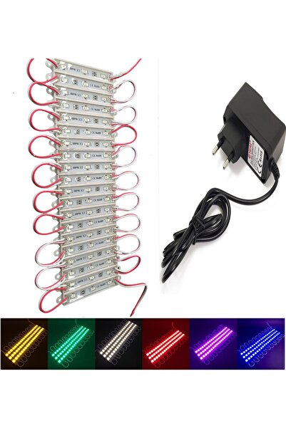 LEDONLİNE 20 Ledli Mavi Akvaryum Led Modül Lamba Aydınlatma Tak Çalıştır