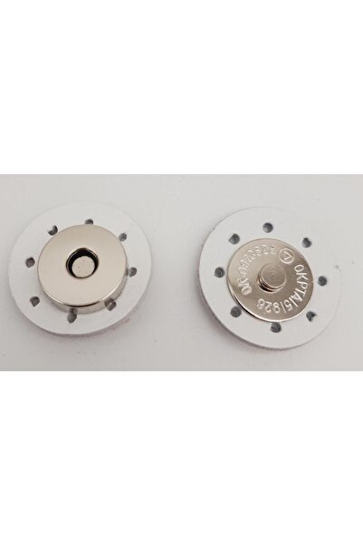 angel çanta aksesuar Închidere magnetică din piele naturală cu metal alb argi...