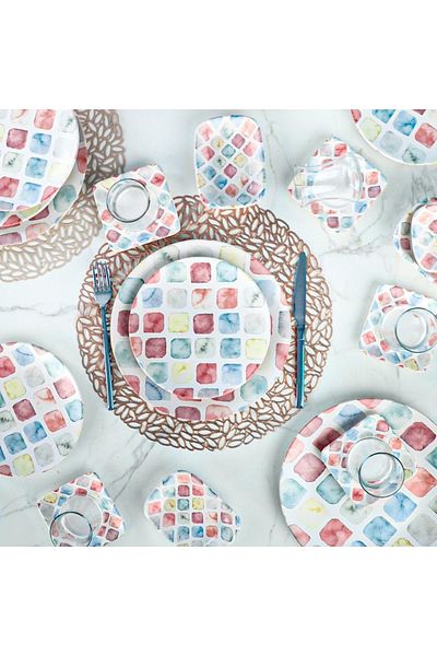 Keramika Set Breakfast Colors 36 Pieces for 6 People