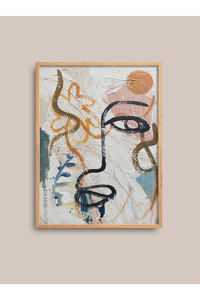 HOMEPACK Единична картина с рамка от естествено дърво Tk/029