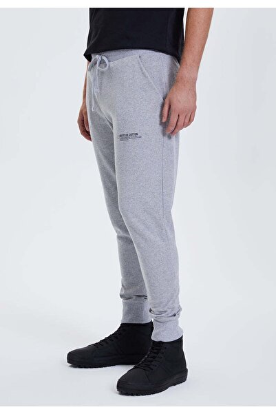 WESTMARK LONDON Gri Melange Pamuklu Regular Fit Lastikli Paça Erkek Eşofman Altı Wmrecycled Jogger
