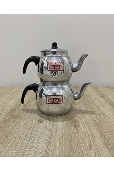 YILDIZ ARKAR Alüminyum Çaydanlık Tombik Model Mini Boy No 2 (TOPLAM 1.50 LİTRE)