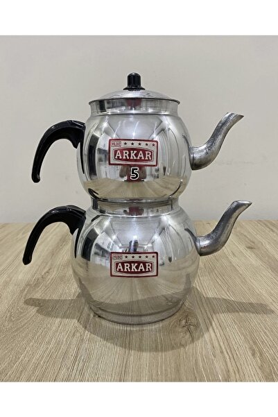 YILDIZ ARKAR Alüminyum Çaydanlık Tombik Model Maxi Boy No 5 (TOPLAM 3.50 LİTRE)