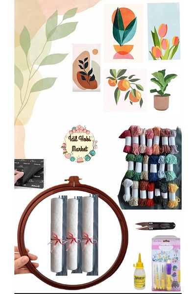 İDİL 33 Piece Large Punch Set -bohemian Floral Model 01