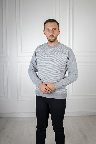 Sarar Interviu Pulover de tricotaj alb gri cu decolteu