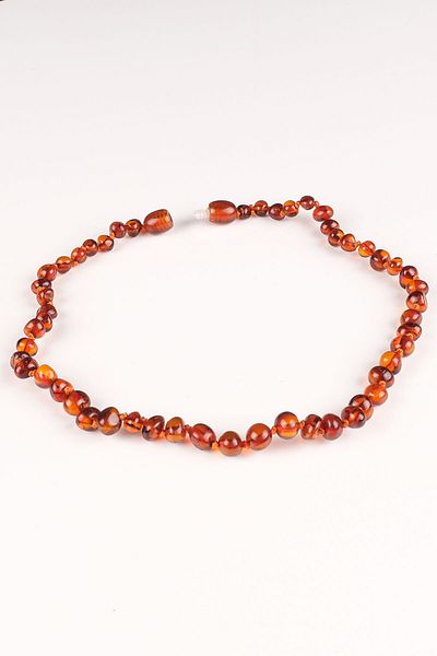 TESBİHCİBABA Certified Chestnut Honey Amber Teeth Necklace