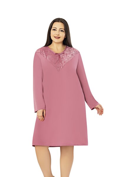 BNM Plus Size Long Sleeve Nightgown