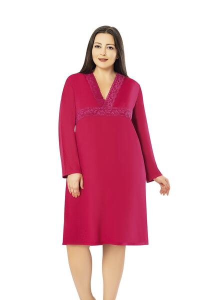 BNM Plus Size Long Sleeve Nightgown