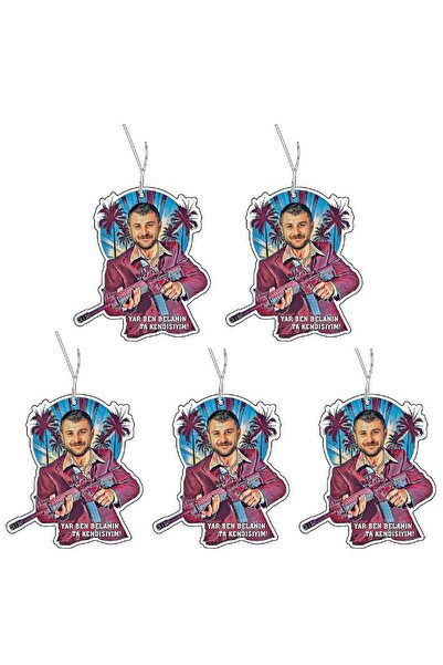 Jethızında Jet Hızında 5'li Set Azer Bülbül Miami - Gta Tasarımlı Dekoratif O...