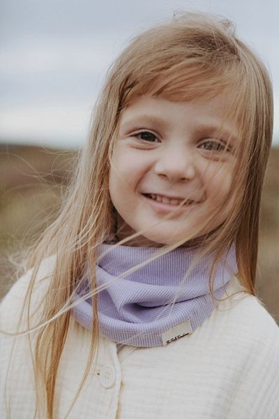 Thebellobambinoo Lilac Ribbed Neck Collar