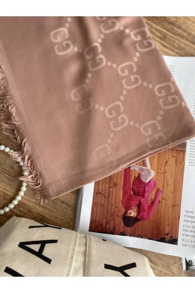 Nilbutik Kadın Tesettür Gucci Desen Ipeksi Jakar Şal