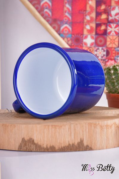 Miss Betty Blue Enamel Mug
