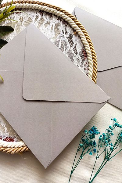 Dekorden Gray Invitation Envelope, 13x18 Cm.