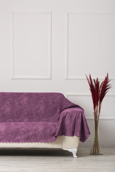 VELERDE HOME Husă pentru canapea extensibilă reversibilă Vessel Dark Rose King Size pentru brațe