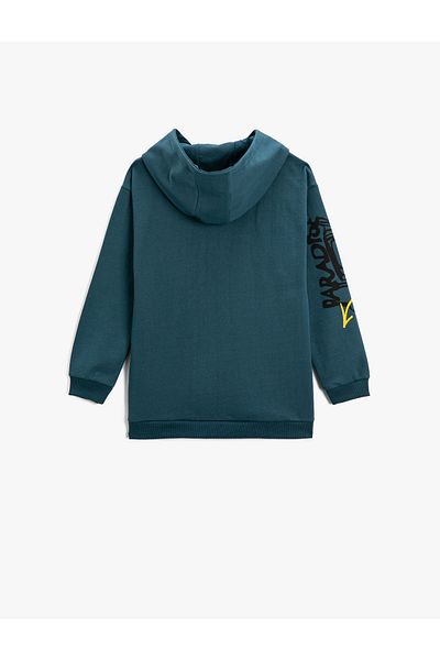 Koton Printed Hooded Sweatshirt