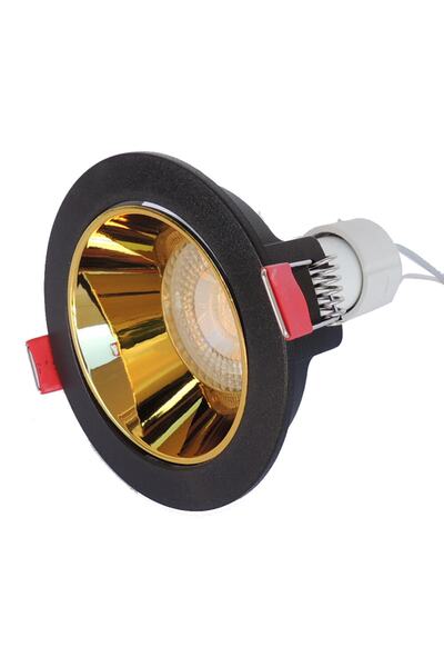 Sunlight Siyah Altın Sıva Altı Spot Cob Led Armatür Gu10 5w Beyaz