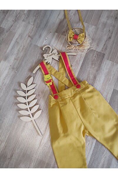 Feriatolye Winnie The Pooh Konsepti Hardal Renk Erkek Çocuk Pantolon Salopet ...