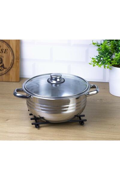 KARTEYA Nihale Çaydanlik Tencere Altılığı Çelik Demir Nihale Lampling Kare Metal Altlık