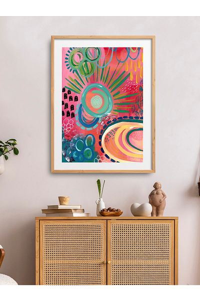 HOMEPACK Единична картина с естествена дървена рамка Tk/027