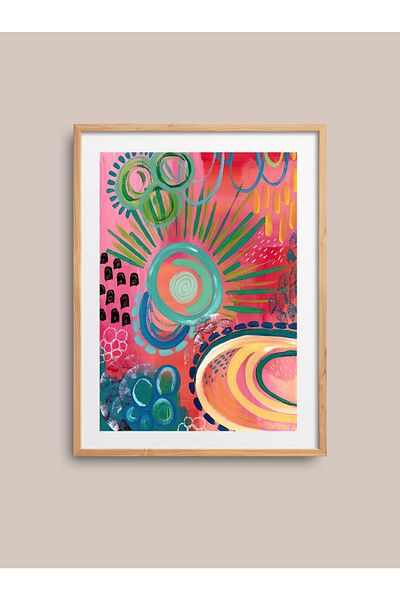HOMEPACK Единична картина с естествена дървена рамка Tk/027